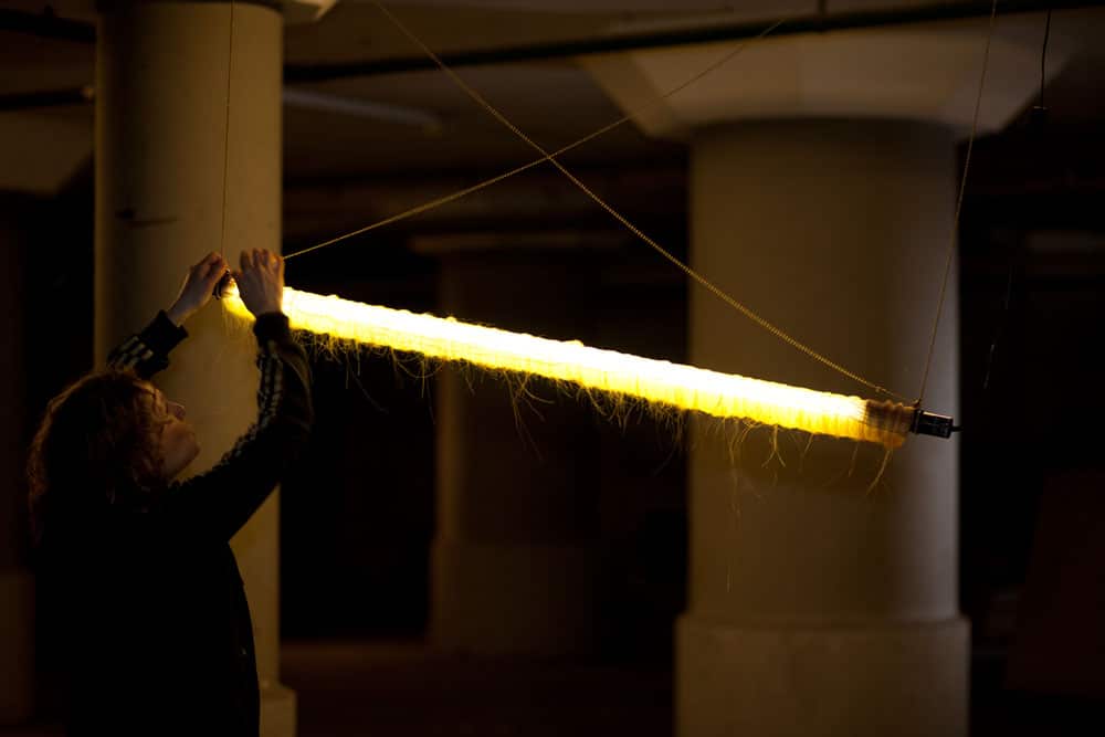 yellow tube light